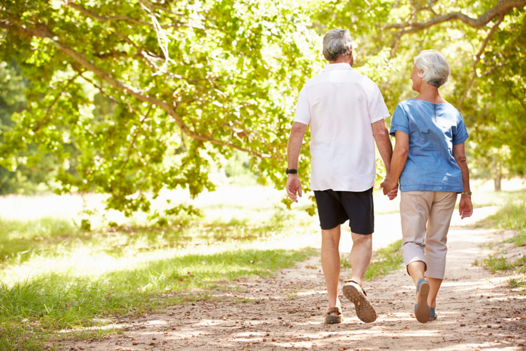 Seniors walking in Madison Heights independent living.