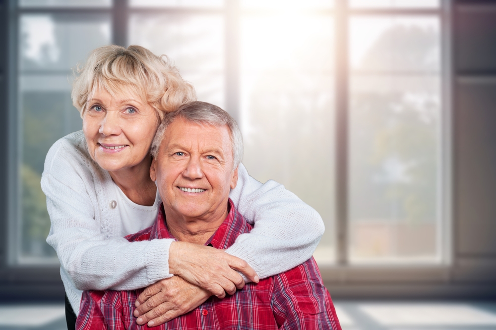 Happy senior couple in independent senior living Troy, MI.